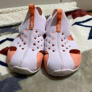 Nike Kids Pink and Orange Sandals